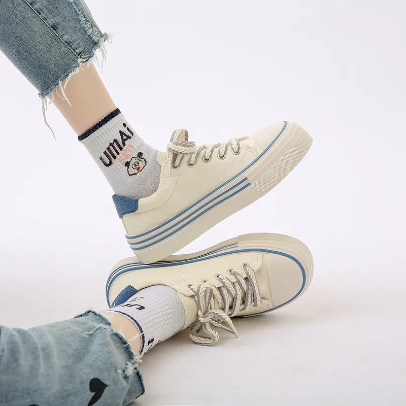 BINGO DUCK Slip Resistant And Breathable Low Top Canvas Shoes Women's-8