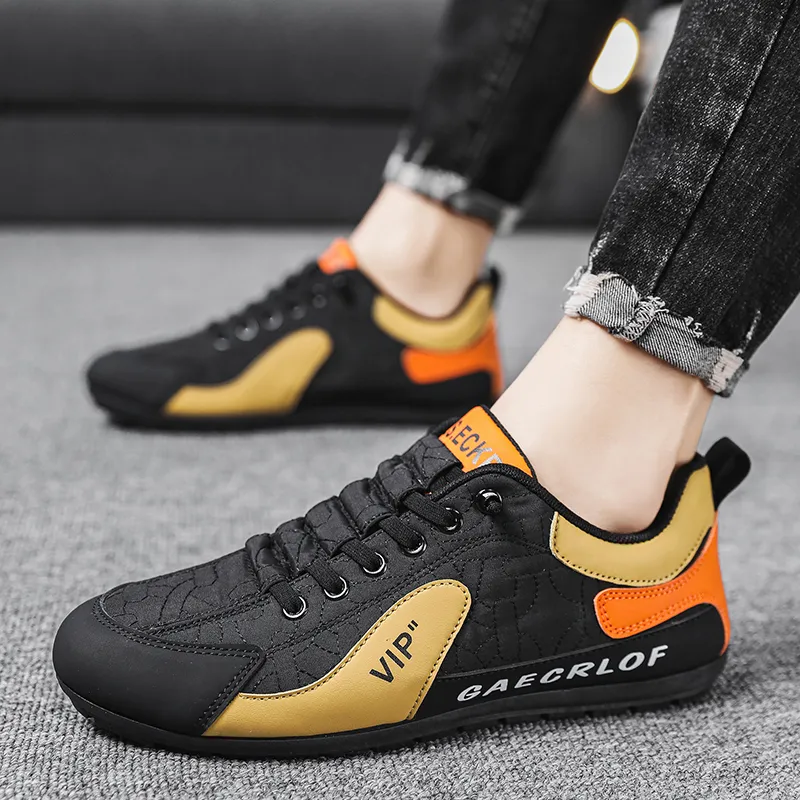 BINGO DUCK Slip Resistant Low Top Skateboard Shoes Men's-4