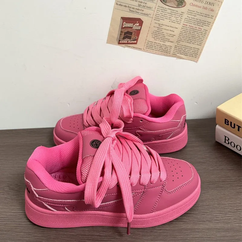 JimiXiong Low Top Skateboard Shoes Women's Dragon Fruit-4