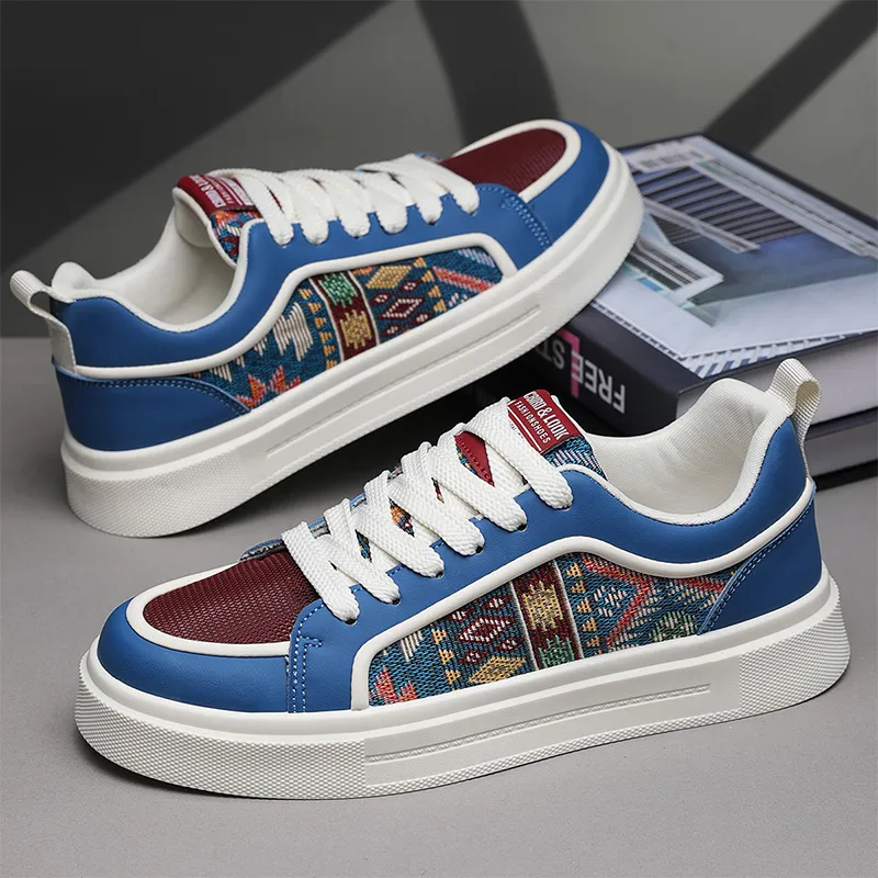 BINGO DUCK Slip Resistant Low Top Skateboard Shoes Men's-7
