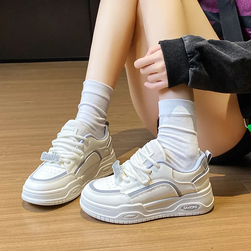 BINGO DUCK Coverage Height Increase Low Top Chunky Sneakers Women's-8