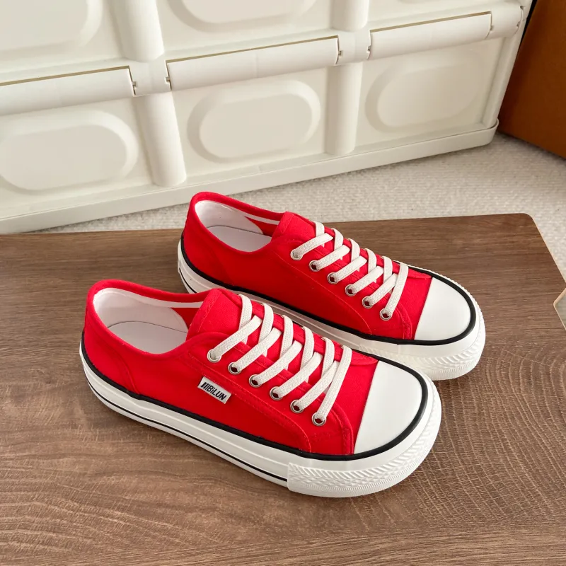 JimiXiong Breathable Low Top Canvas Shoes Women's-8