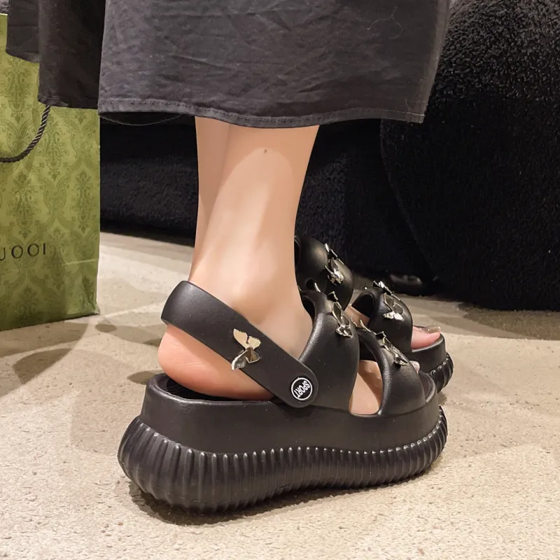 BINGO DUCK Slip Resistant Cushioning Abrasion Resistant Slide Slippers Women's-10