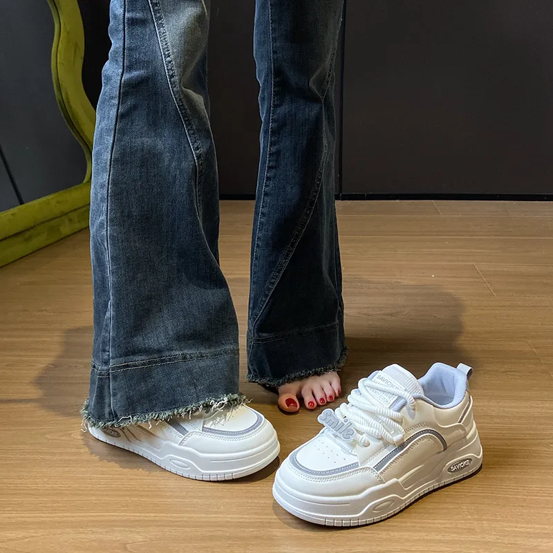 BINGO DUCK Coverage Height Increase Low Top Chunky Sneakers Women's-6