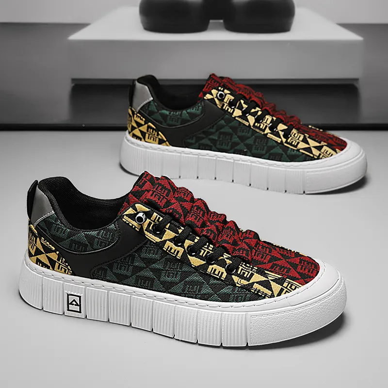 BINGO DUCK Coverage Mid Top Skateboard Shoes Men's-14