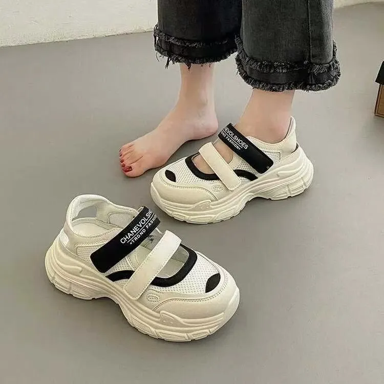 BINGO DUCK Slip Resistant And Breathable Low Top Chunky Sneakers Women's-1