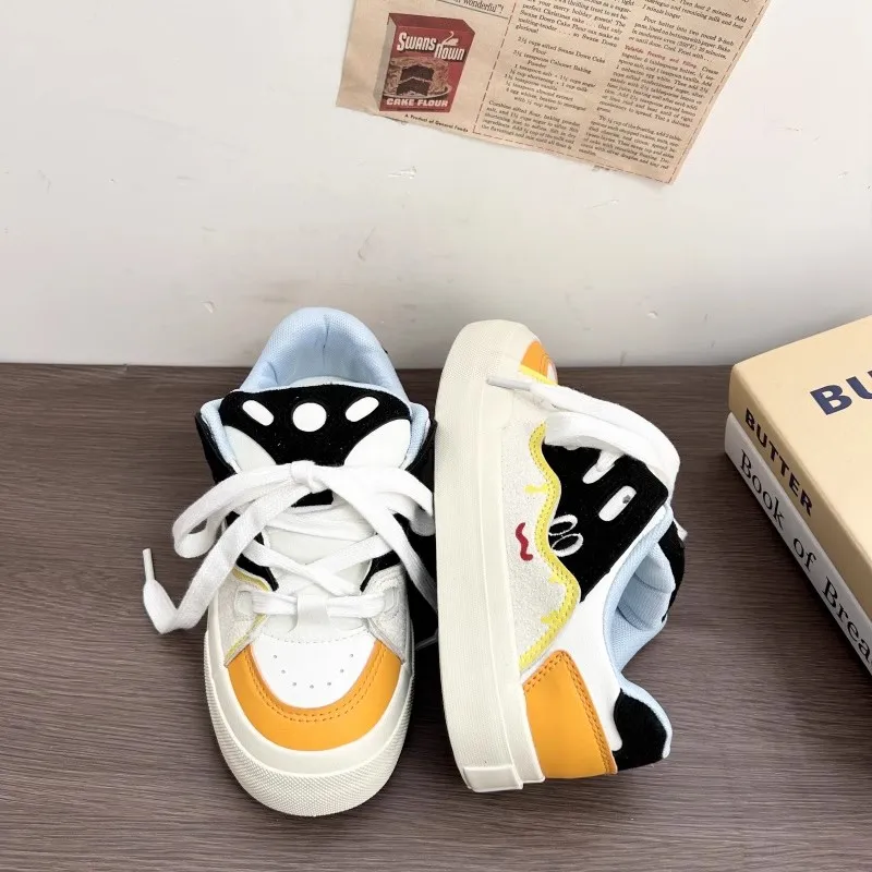BINGO DUCK Slip Resistant And Breathable Low Top Skateboard Shoes Women's-12