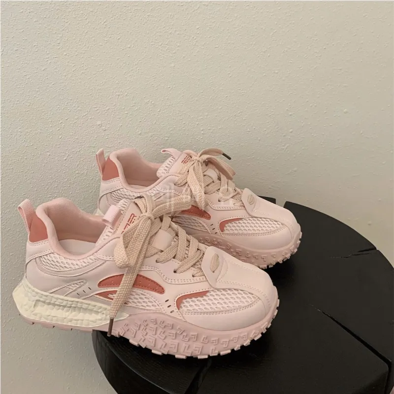 BINGO DUCK Slip Resistant Low Top Chunky Sneakers Women's-3