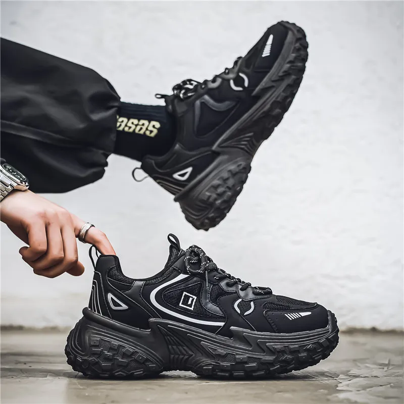 BINGO DUCK Coverage Breathable Low Top Chunky Sneakers Men's-17