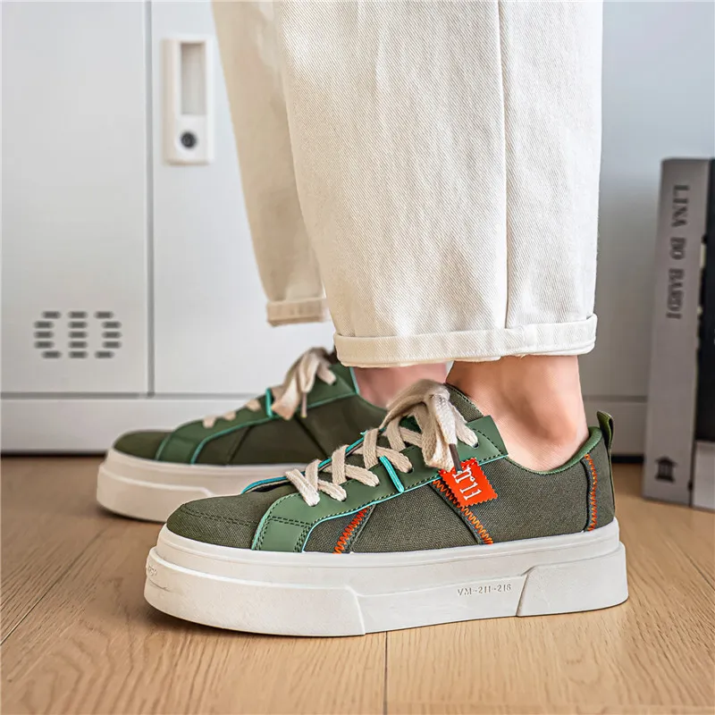 BINGO DUCK Coverage Height Increase Low Top Skateboard Shoes Men's-4