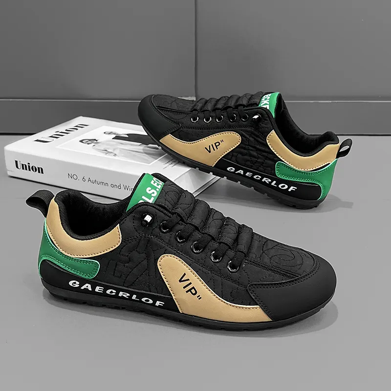 BINGO DUCK Slip Resistant Low Top Skateboard Shoes Men's-16