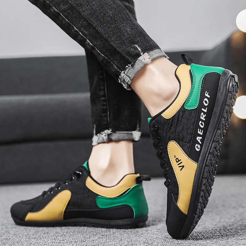 BINGO DUCK Slip Resistant Low Top Skateboard Shoes Men's-20
