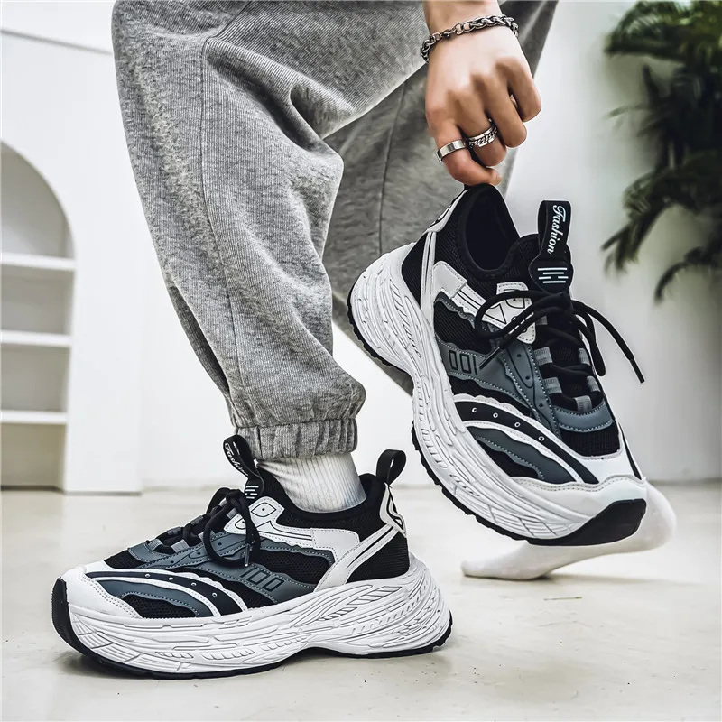BINGO DUCK Coverage Breathable Low Top Chunky Sneakers Men's-14
