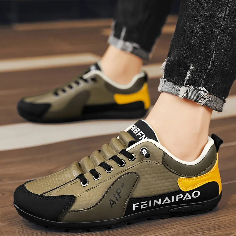 BINGO DUCK Slip Resistant Low Top Skateboard Shoes Men's-17