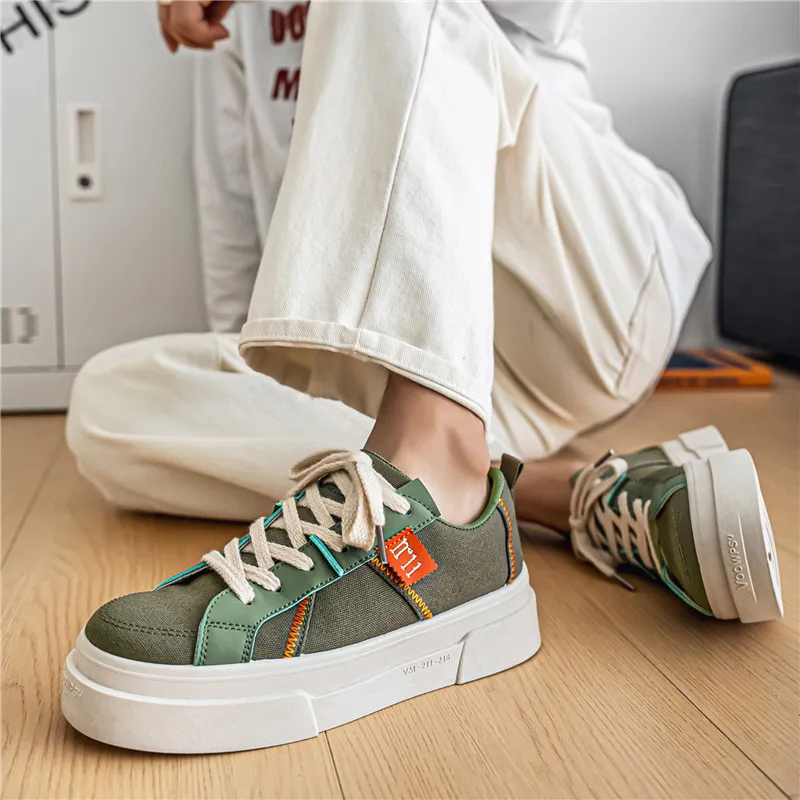 BINGO DUCK Coverage Height Increase Low Top Skateboard Shoes Men's-5