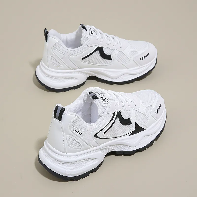 BINGO DUCK Slip Resistant And Breathable Low Top Chunky Sneakers Women's-9
