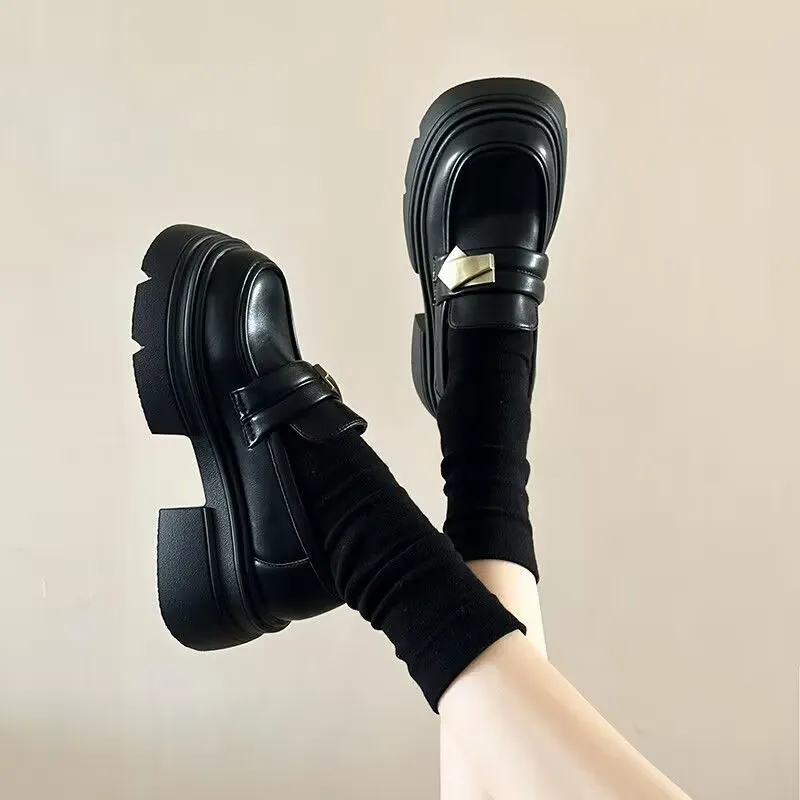 BINGO DUCK Loafers Women's Black-4