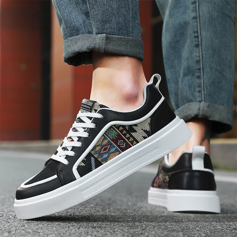 BINGO DUCK Slip Resistant Low Top Skateboard Shoes Men's-4