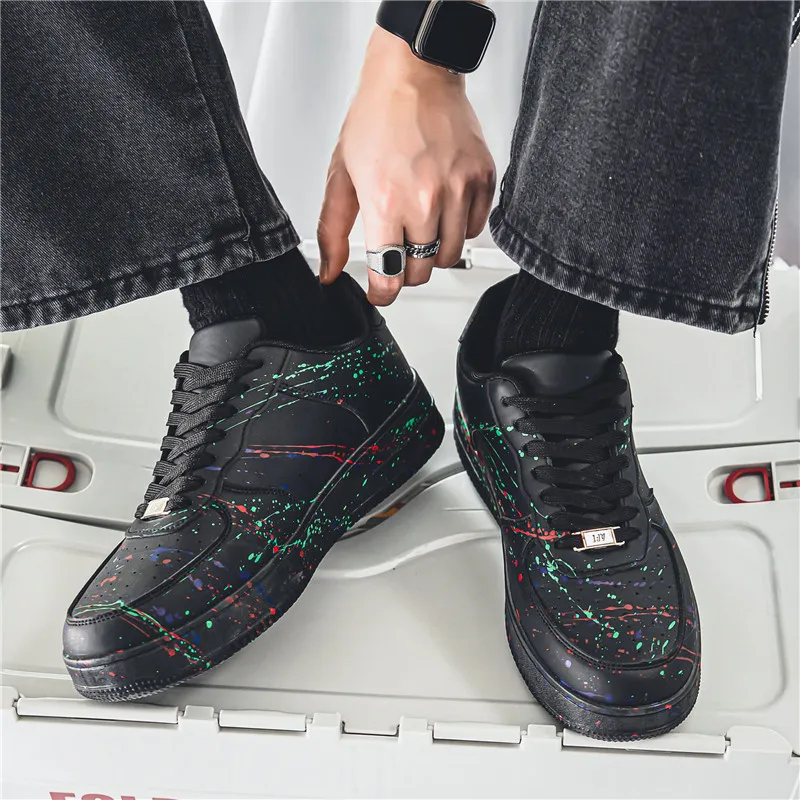 BINGO DUCK Coverage Slip Resistant And Abrasion Resistant Low Top Skateboard Shoes Men's-9