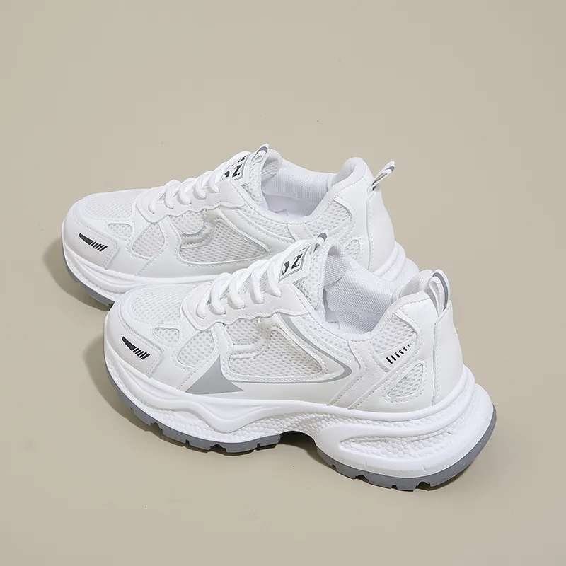 BINGO DUCK Slip Resistant And Breathable Low Top Chunky Sneakers Women's-17