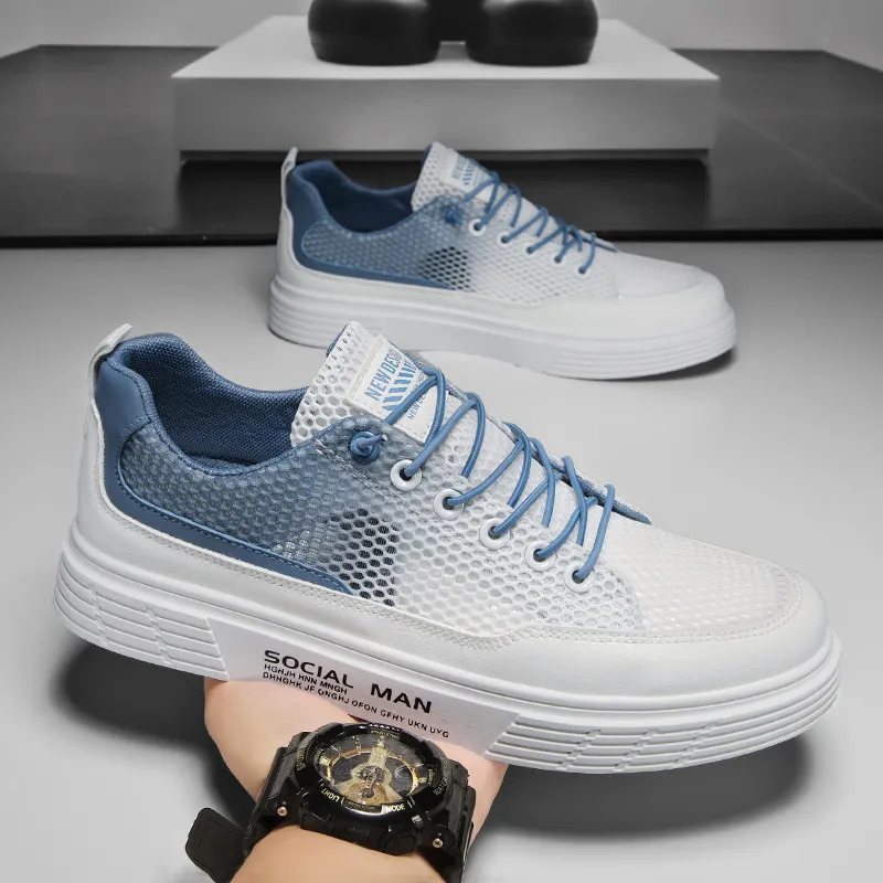 BINGO DUCK Slip Resistant Low Top Skateboard Shoes Men's-5