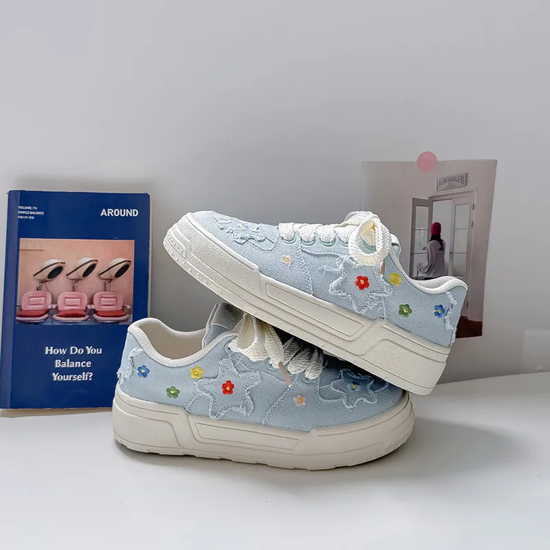 BINGO DUCK Slip Resistant And Breathable Low Top Skateboard Shoes Women's-12