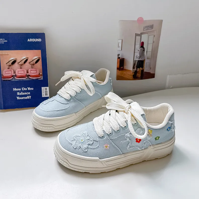 BINGO DUCK Slip Resistant And Breathable Low Top Skateboard Shoes Women's-8