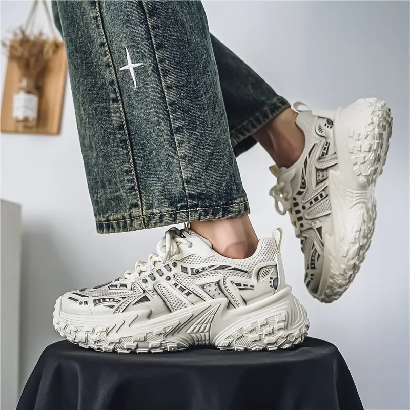 BINGO DUCK Coverage, Breathable, Height Increasing Low Top Chunky Sneakers Men's-9