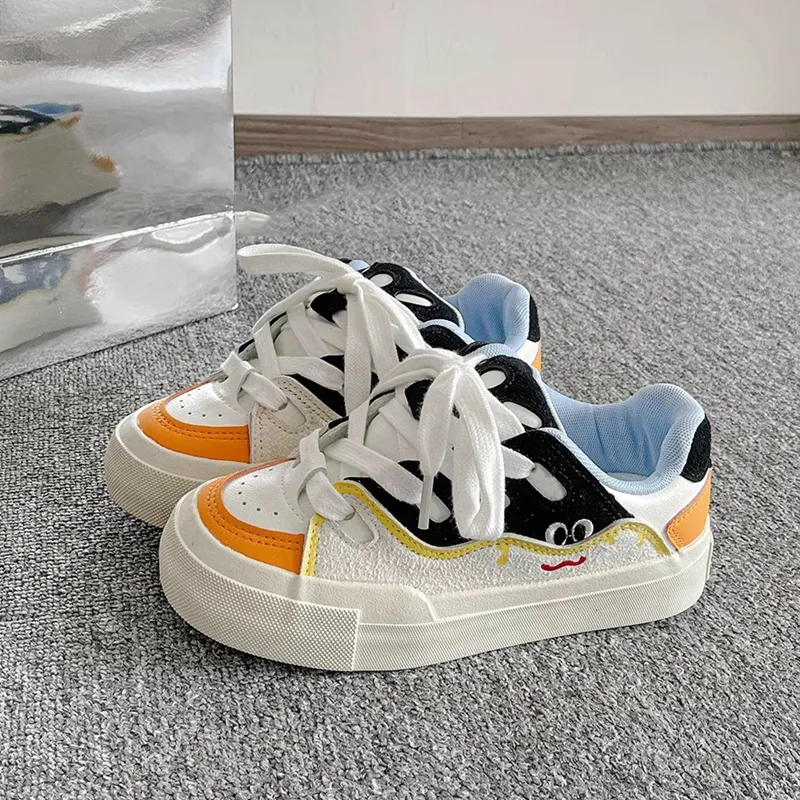 BINGO DUCK Slip Resistant And Breathable Low Top Skateboard Shoes Women's-1