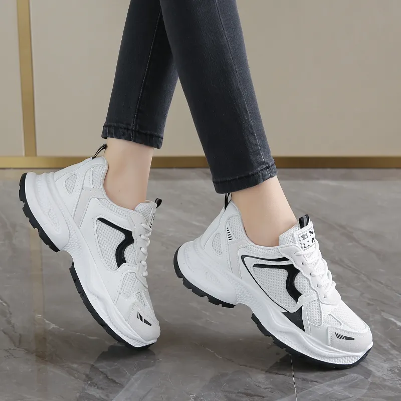 BINGO DUCK Slip Resistant And Breathable Low Top Chunky Sneakers Women's-13