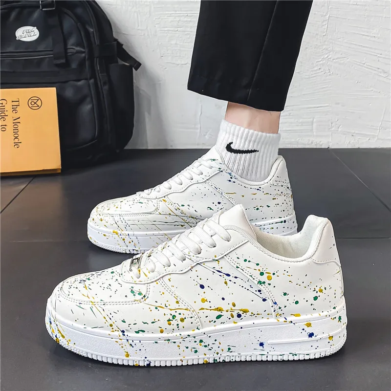 BINGO DUCK Coverage Slip Resistant And Abrasion Resistant Low Top Skateboard Shoes Men's-1