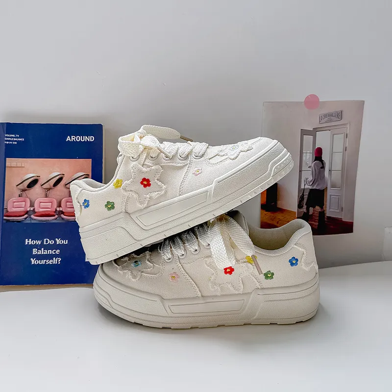 BINGO DUCK Slip Resistant And Breathable Low Top Skateboard Shoes Women's-5