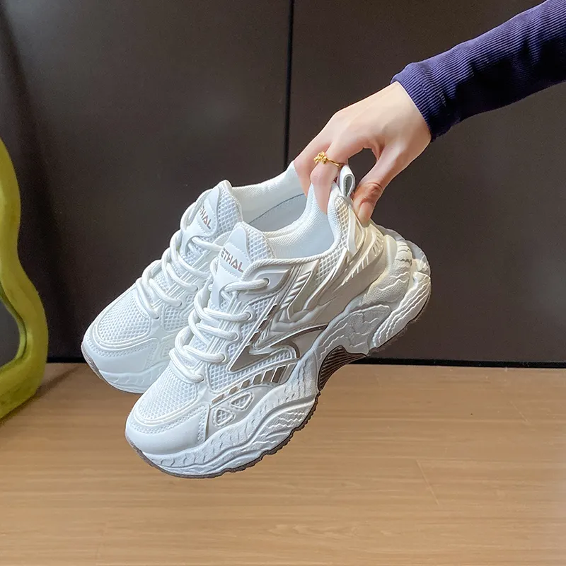 BINGO DUCK Coverage Slip Resistant Height Increasing Low Top Chunky Sneakers Women's-13