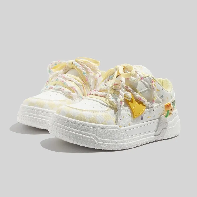 BINGO DUCK Slip Resistant And Breathable Low Top Skateboard Shoes Women's-9