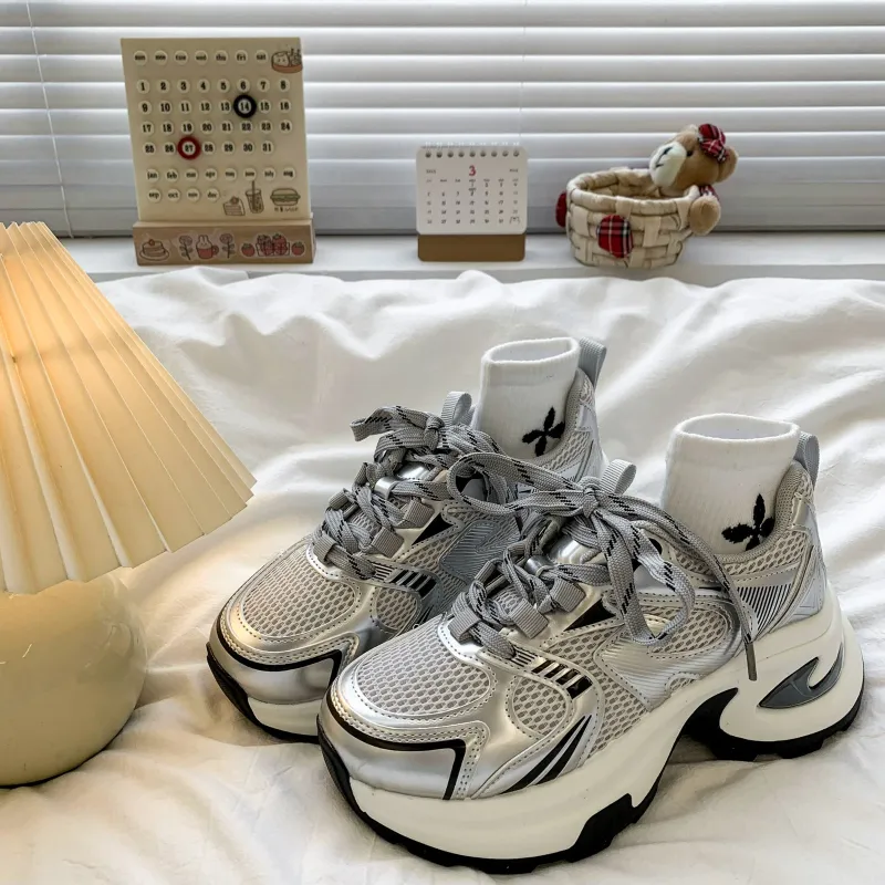 JimiXiong Low Top Chunky Sneakers Women's-4
