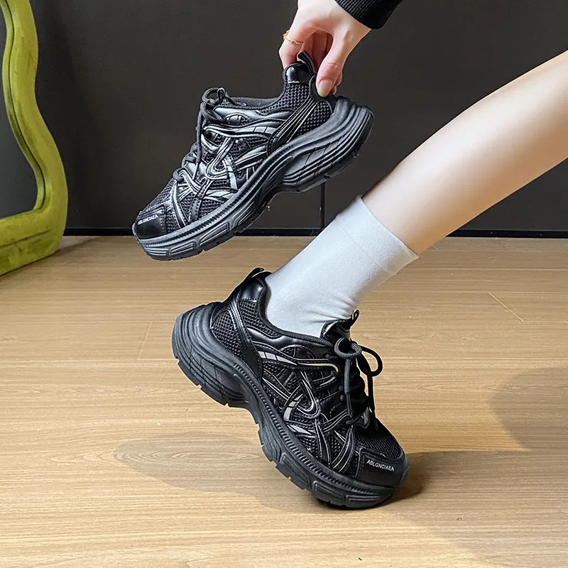 BINGO DUCK Coverage, Breathable, Height Increasing Low Top Chunky Sneakers Women's-7