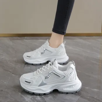 JimiXiong Breathable Height Increase Low Top Chunky Sneakers Women's