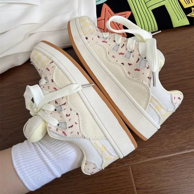 BINGO DUCK Skateboard Shoes Women's Yellow-10