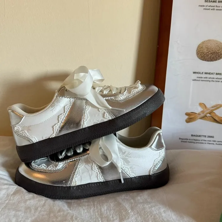 BINGO DUCK Slip Resistant, Height Increasing, Lightweight, And Breathable Low Top Skateboard Shoes Women's-11