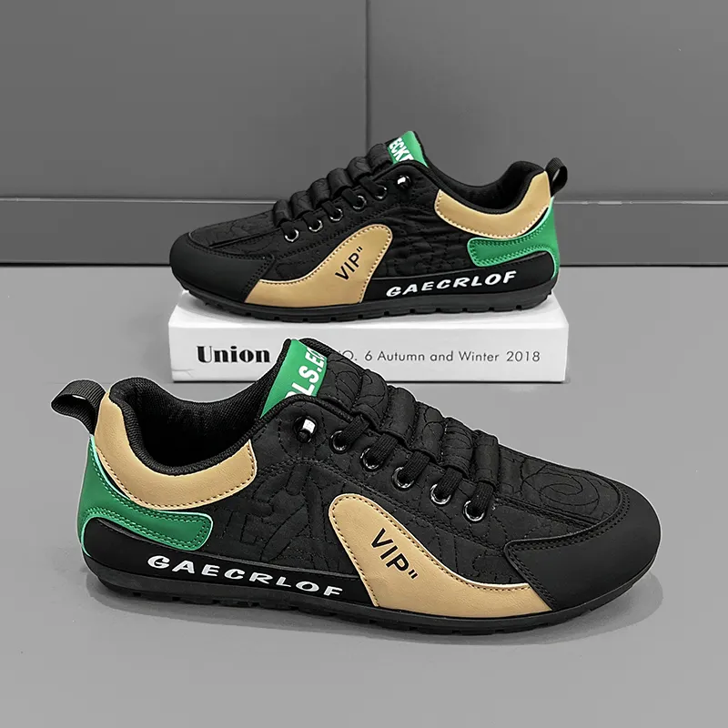 BINGO DUCK Slip Resistant Low Top Skateboard Shoes Men's-17