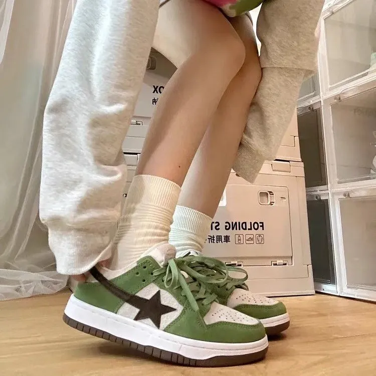 BINGO DUCK Skateboard Shoes Women's Green-1