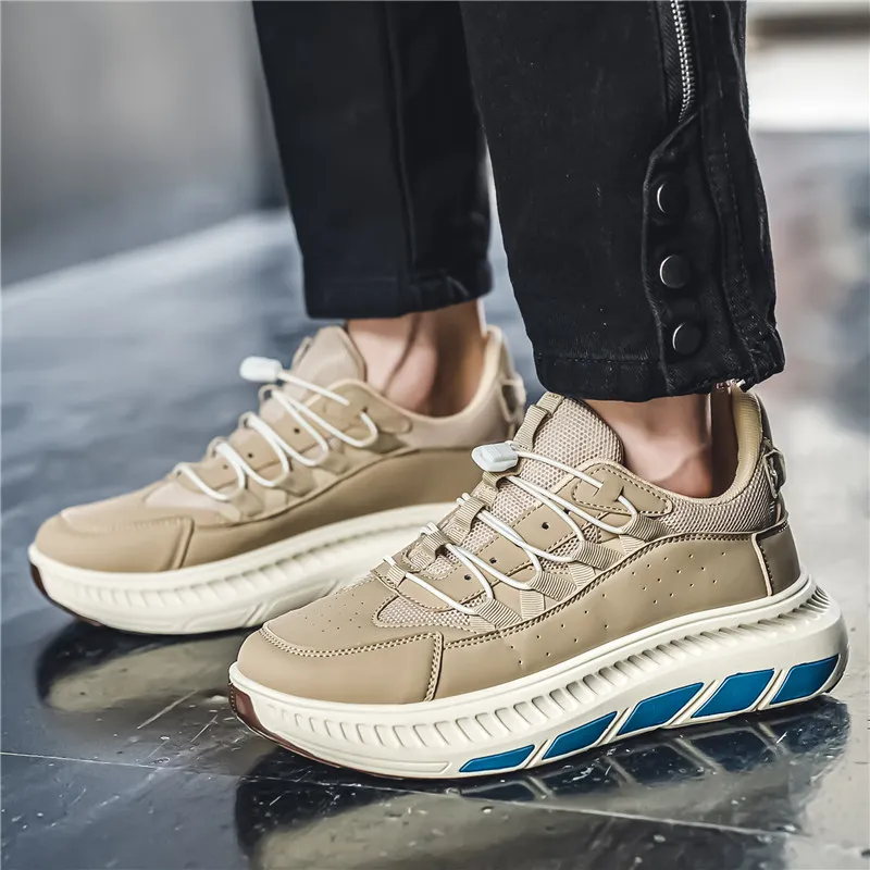 BINGO DUCK Cushioning, Breathable, Height Increasing Low Top Chunky Sneakers Men's-8