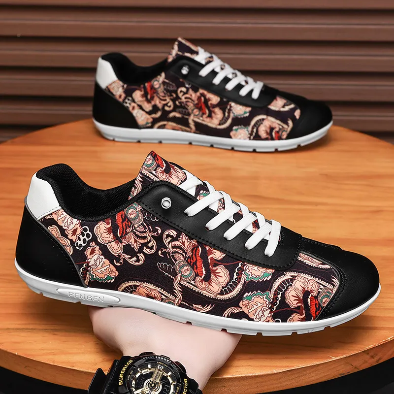 BINGO DUCK Slip Resistant Low Top Casual Shoes Men's-7