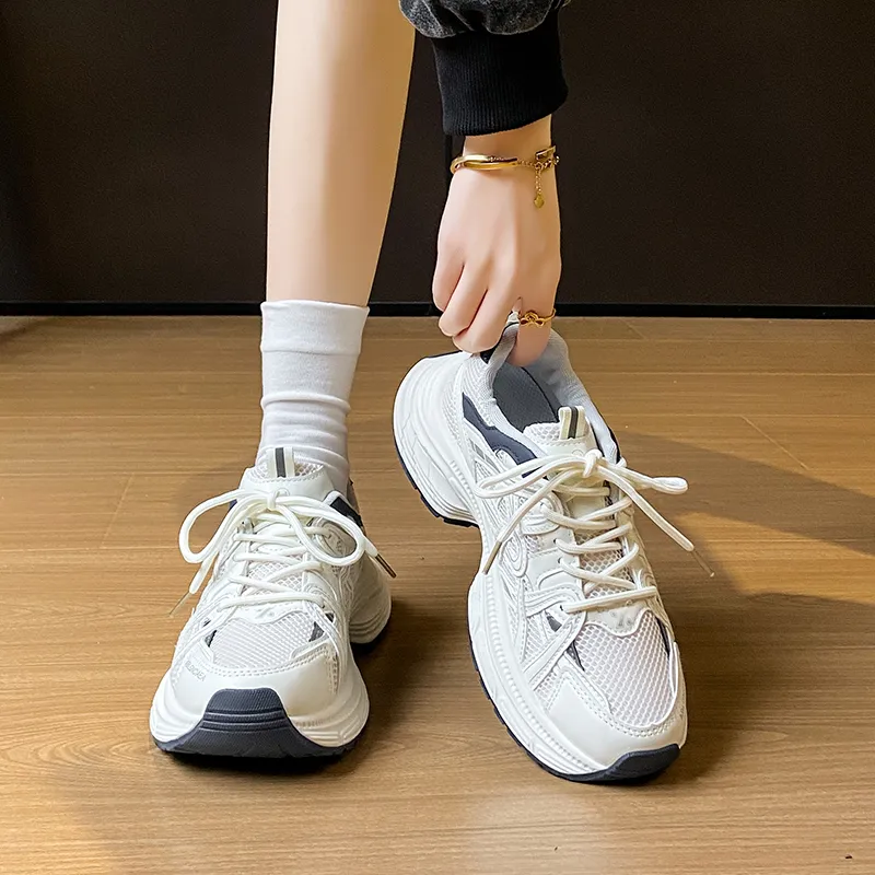 BINGO DUCK Coverage, Breathable, Height Increasing Low Top Chunky Sneakers Women's-13