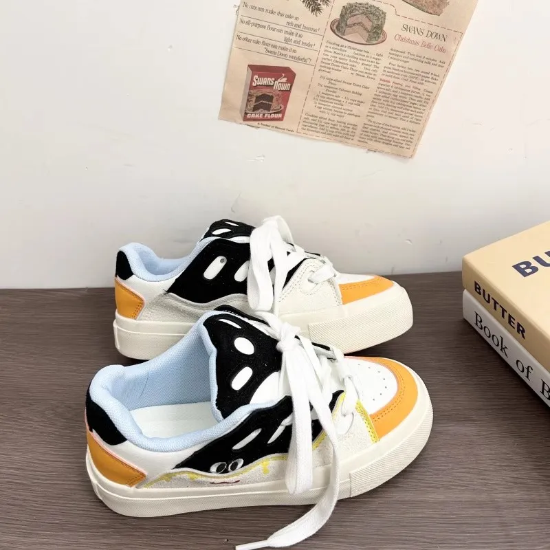 BINGO DUCK Slip Resistant And Breathable Low Top Skateboard Shoes Women's-10