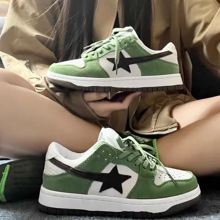 BINGO DUCK Skateboard Shoes Women's Green-2