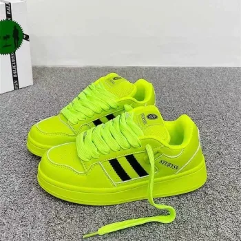 JimiXiong Low Top Skateboard Shoes Women's Neon Green