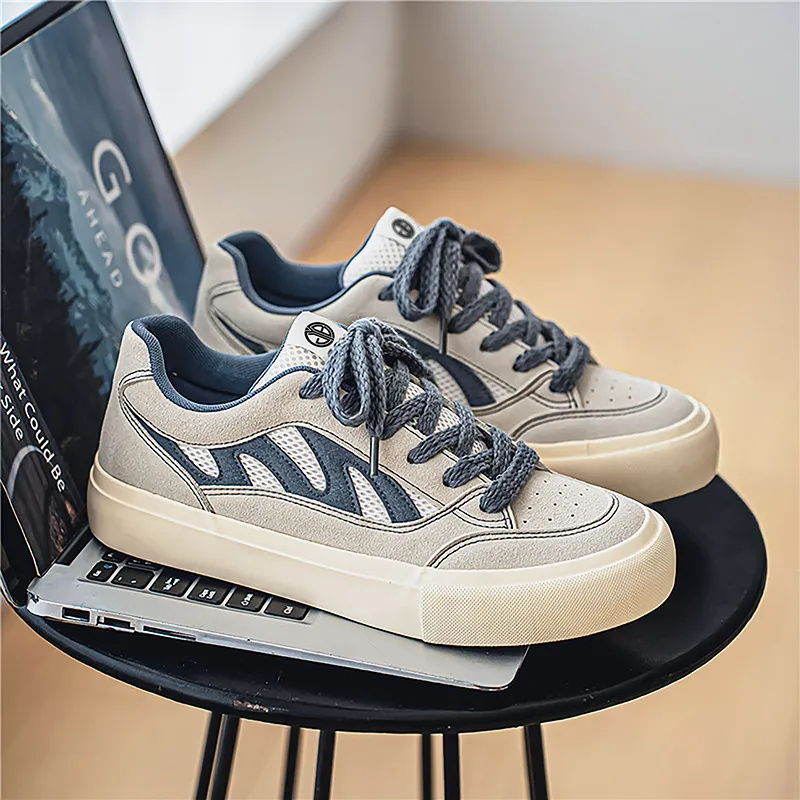 Yi Jiabao Slip Resistant Impact Resistance Wear Resistant Low Top Skateboard Shoes Men's-12