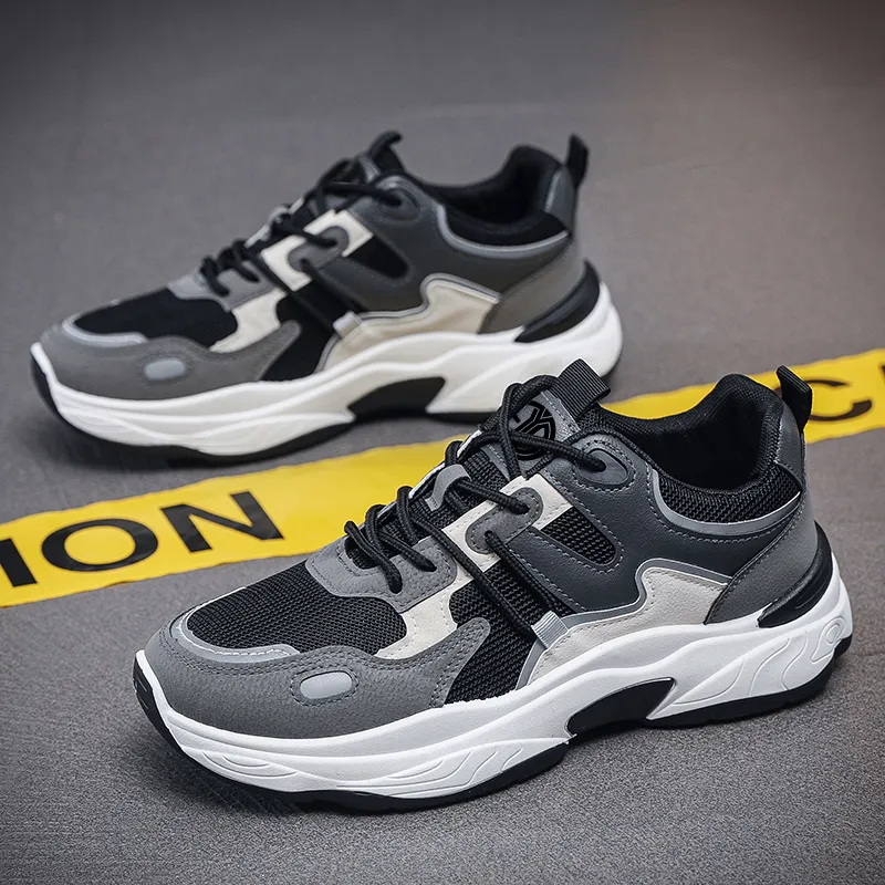 Yi Jiabao Shock Absorbers With Slip Resistant Features Low Top Chunky Sneakers Men's-2