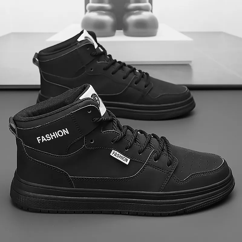 Yi Jiabao Impact Resistant, Abrasion Resistant, Breathable High Top Skateboard Shoes Men's-3